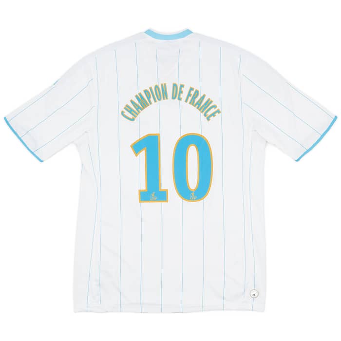 2009-10 Olympique Marseille Home Shirt Champion De France #10 - 6/10 - (L)