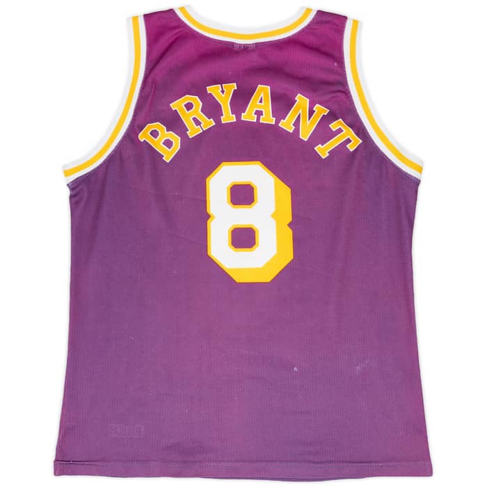 1996-99 LA Lakers Bryant #8 Champion Away Jersey - 5/10 - (L)