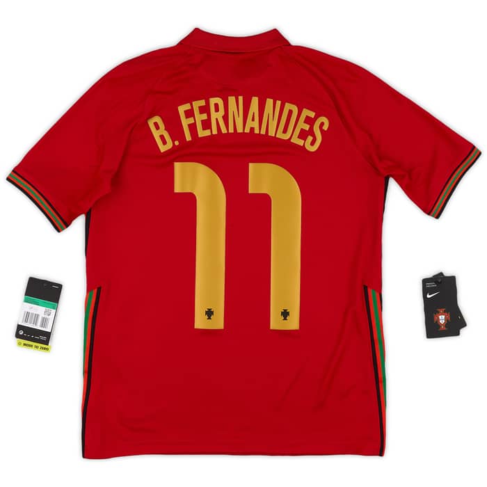 2020-21 Portugal Home Shirt B.Fernandes #11 (XL.Boys)