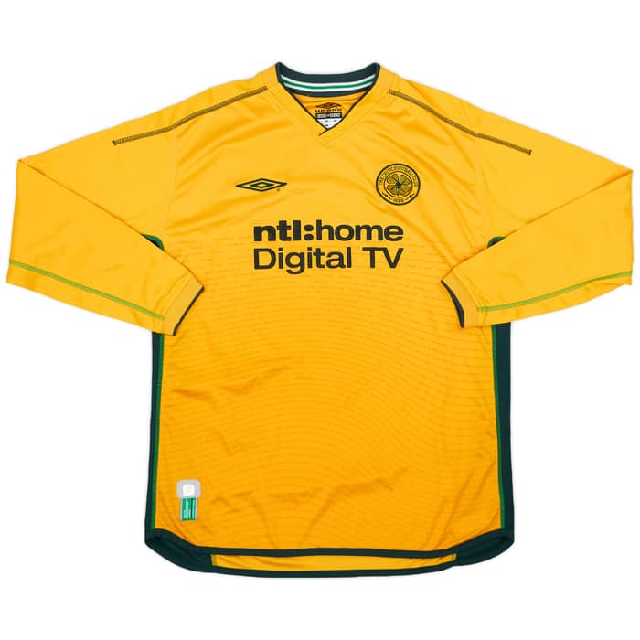 2002-03 Celtic Away L/S Shirt Larsson #7 - 9/10 - (L)
