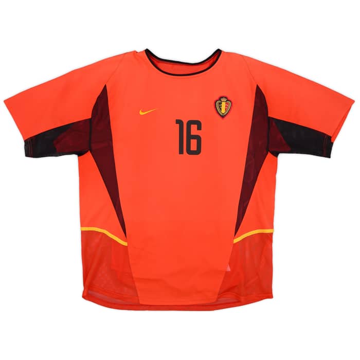 2002-04 Belgium Player Issue Home Shirt Van Buyten #16 - 8/10 - (L)