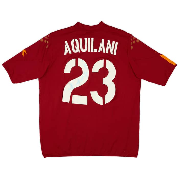 2004-05 Roma Signed Home Shirt Aquilani #23 - 5/10 - (XL)