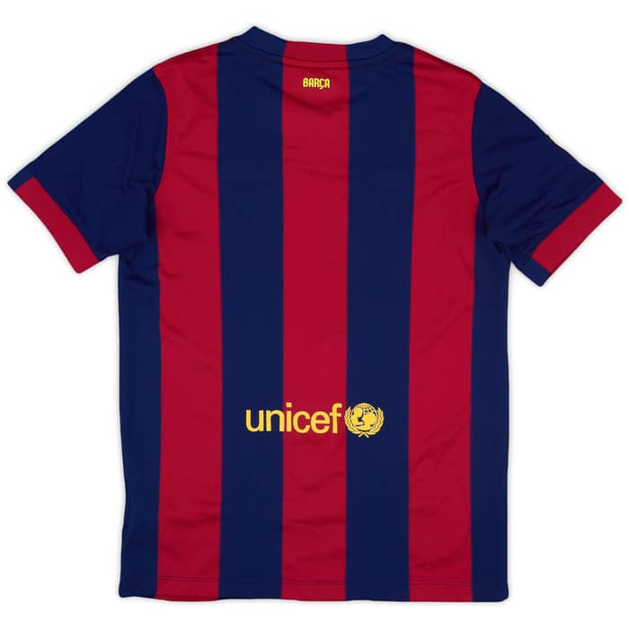 2014-15 Barcelona Home Shirt - 9/10 - (L.Boys)