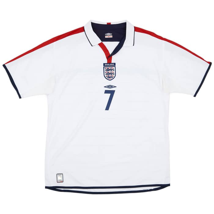 2003-05 England Home Shirt Beckham #7 - 6/10 - (XXL)