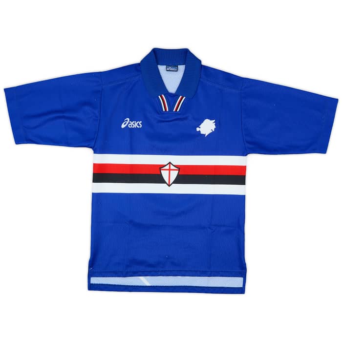 1996-97 Sampdoria Home Shirt Montella #9 - 6/10 - (S)