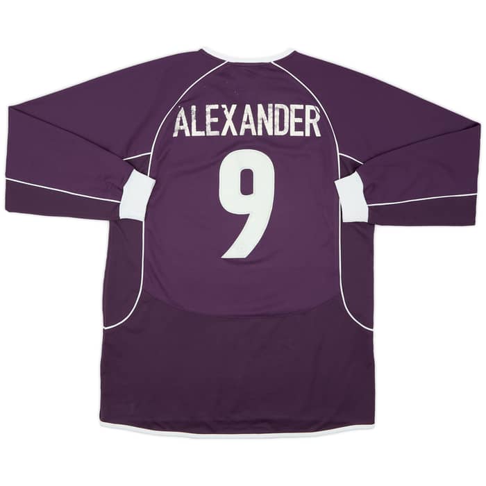 2004-05 Harchester United Home L/S Shirt Alexander #9 - 7/10 - (XL)