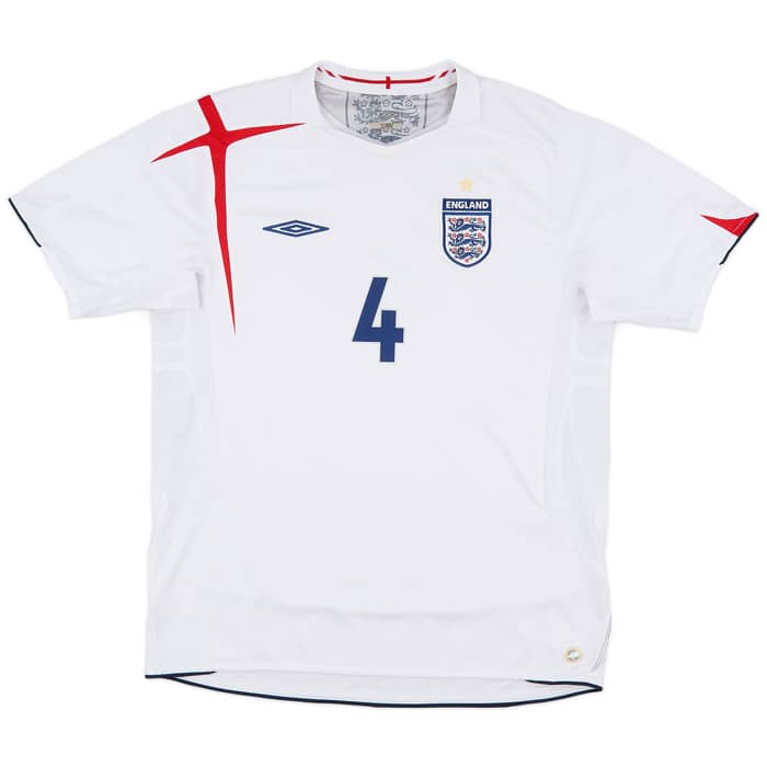 2005-07 England Home Shirt Gerrard #4 - 6/10 - (L)