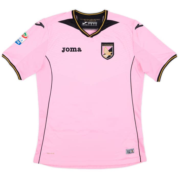 2016-17 Palermo Match Issue Signed Home Shirt Rispoli #3