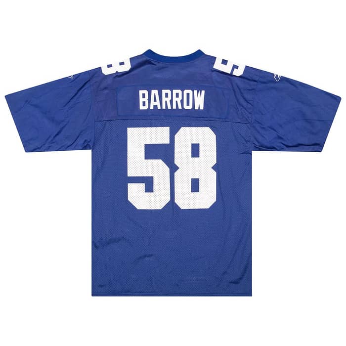 2001 New York Giants Barrow #58 Reebok Jersey (Home) M