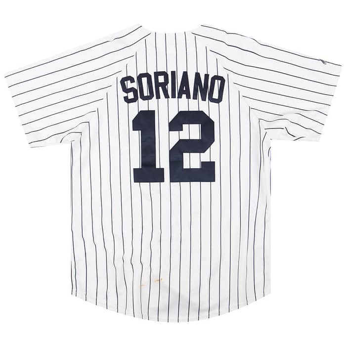 2003 New York Yankees Soriano #12 Majestic Jersey (Home) Y