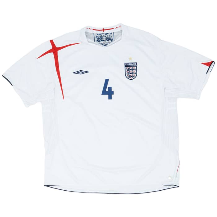 2005-07 England Home Shirt Gerrard #4 - 7/10 - (3XL)