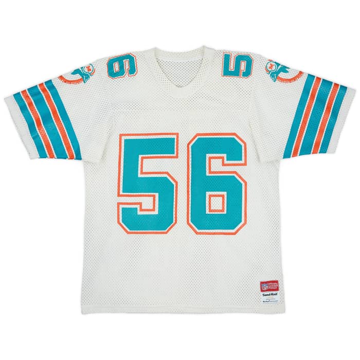 1986 Miami Dolphins Offerdahl #56 MacGregor Sand Knit Away Jersey - 8/10 - (L)