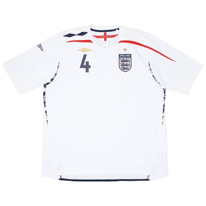 2007-09 England Home Shirt Gerrard #4 - 7/10 - (3XL)