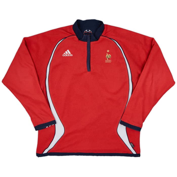 2007-08 France adidas Reversible 1/4 Zip Fleece Jacket - 8/10 - (XL)