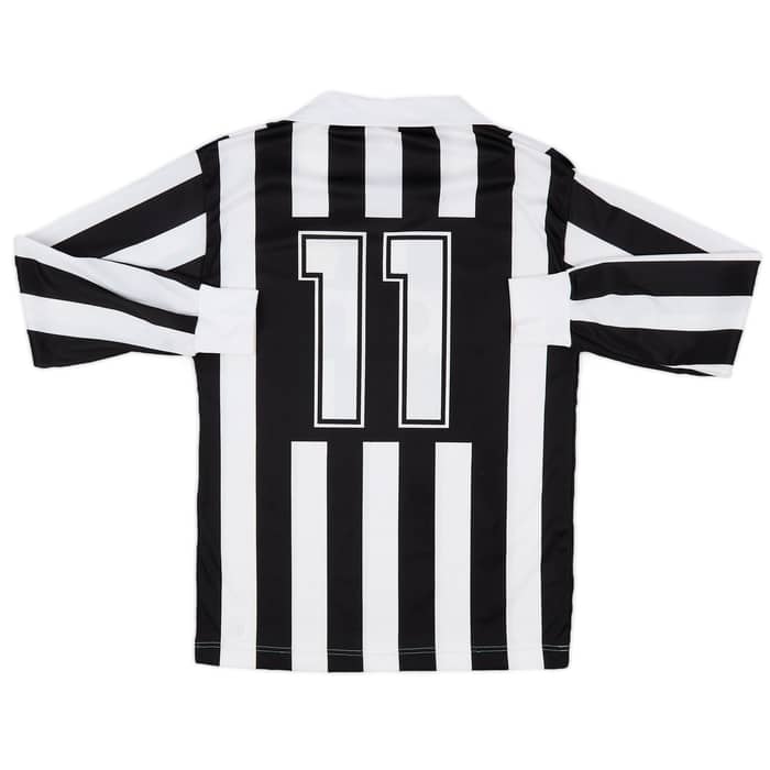 1989-90 Juventus Basic European Home L/S Shirt #11 - 8/10 - (L/XL)
