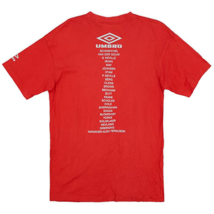1999-00 Manchester United Umbro Graphic Tee - 9/10 - (S)