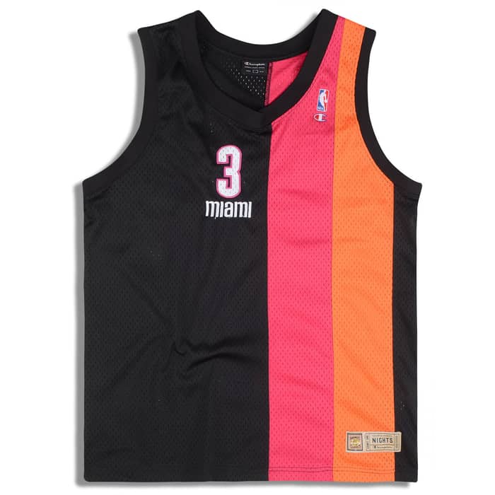 2005 Miami Heat Wade #3 Champion Hardwood Classics Jersey (Alternate) L