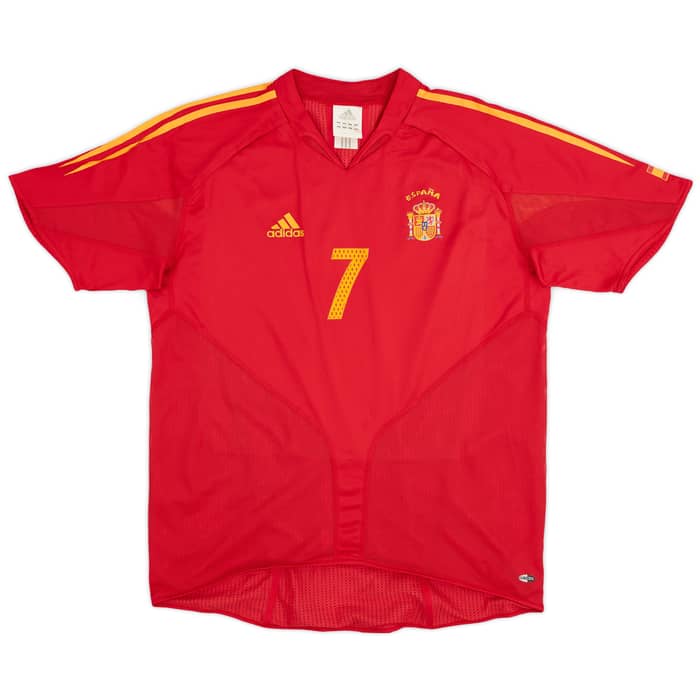 2004-06 Spain Player Issue Home Shirt Raul #7 - 8/10 - (L)