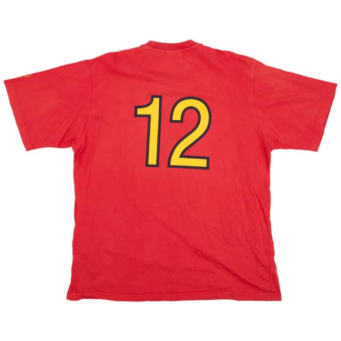 2002 Spain adidas Cotton Tee #12 - 8/10 - (XL)