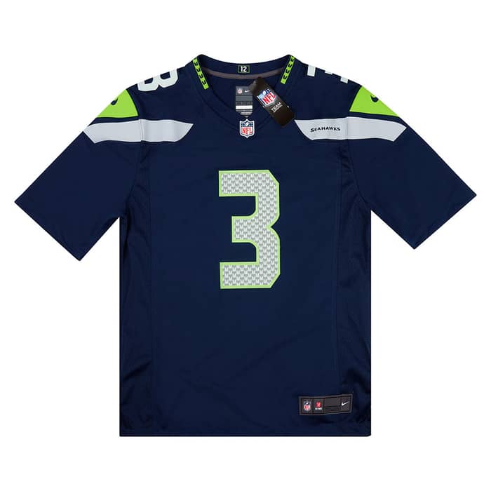 2016-21 Seattle Seahawks Wilson #3 Nike Game Jersey (Home) L - W/Tags