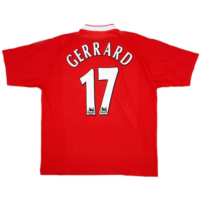 2002-04 Liverpool Home Shirt Gerrard #17 - 5/10 - (XL)