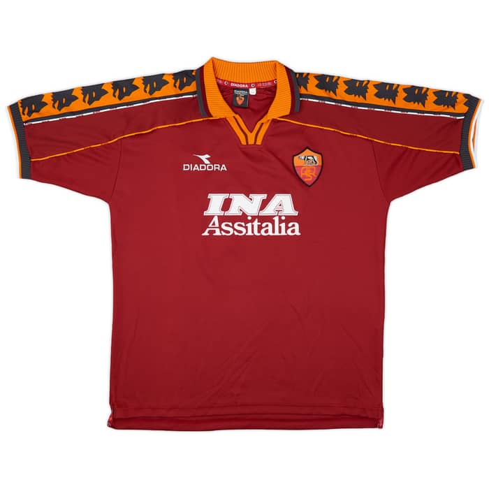 1998-99 Roma Home Shirt A. C. Zago #3 - 9/10 - (XXL)