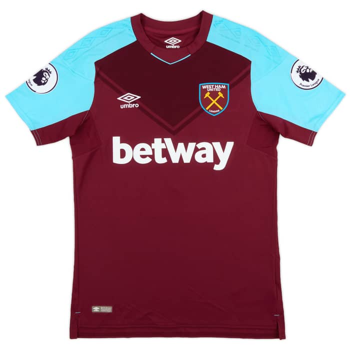 2017-18 West Ham Match Issue Home Shirt Fernandes #31
