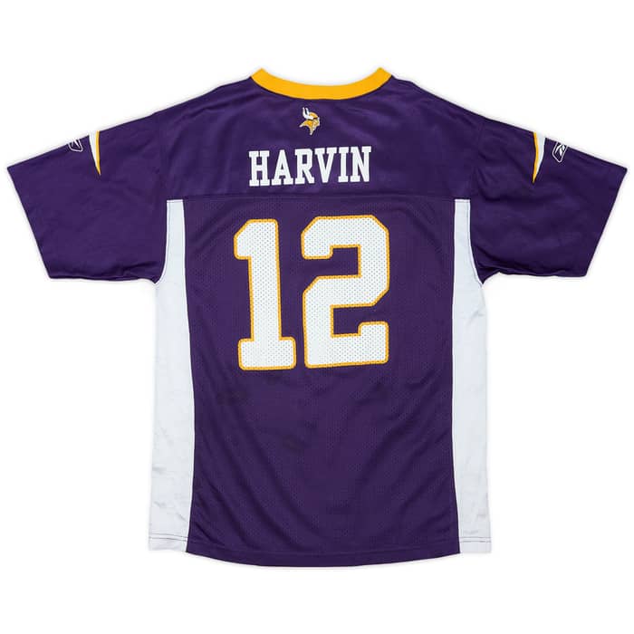 2009-11 Minnesota Vikings Harvin #12 Reebok Replica Home Jersey - 6/10 - (XL.Boys)