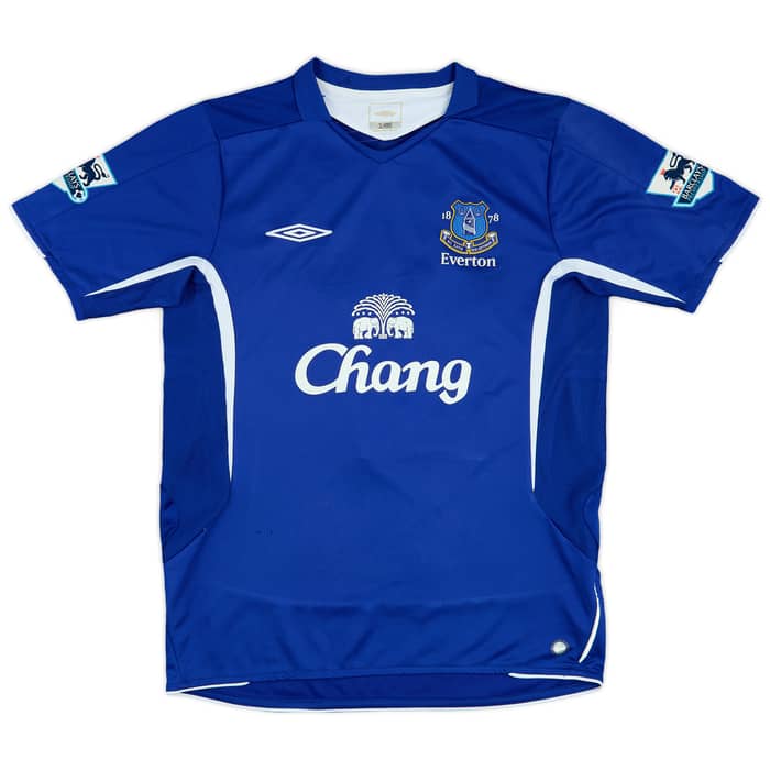 2005-06 Everton Home Shirt Van Der Meyde #27 - 7/10 - (M)