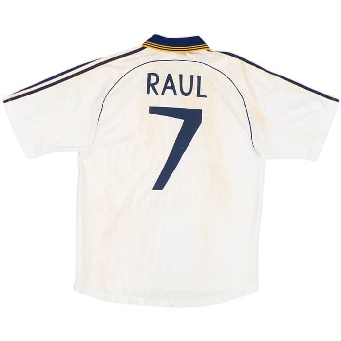 1998-00 Real Madrid Home Shirt Raul #7 - 3/10 - (L)