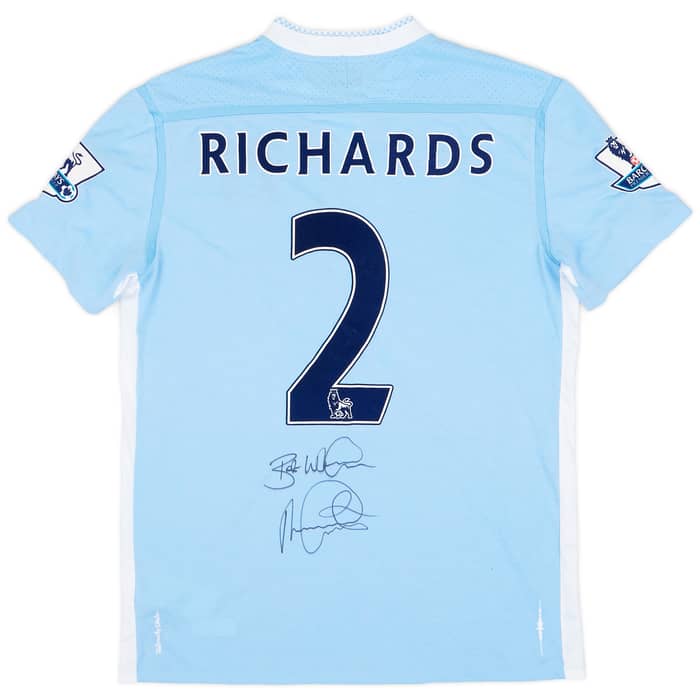 2011-12 Manchester City Match Issue Signed Home Shirt Richards #2