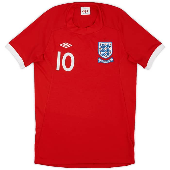 2010-11 England 'South Africa' Away Shirt Rooney #10 - 9/10 - (XL.Boys)
