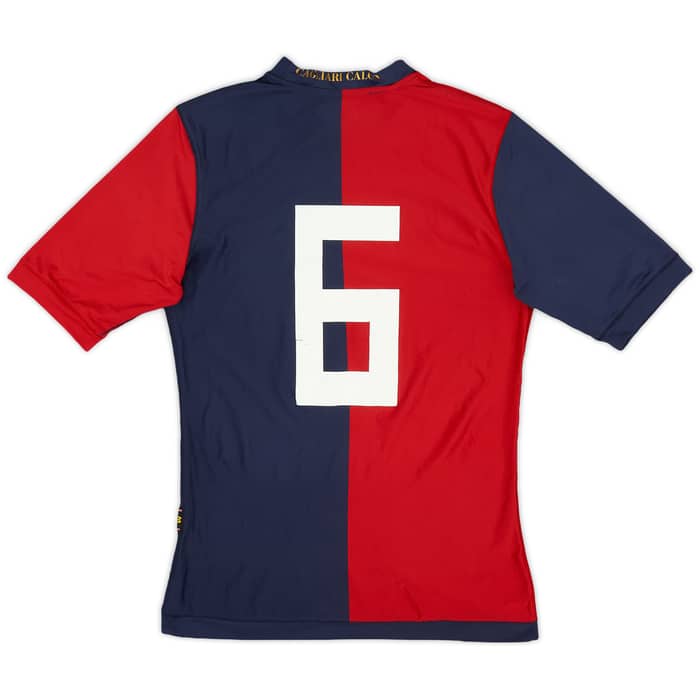 2012-13 Cagliari Home Shirt #6 - 7/10 - (M)