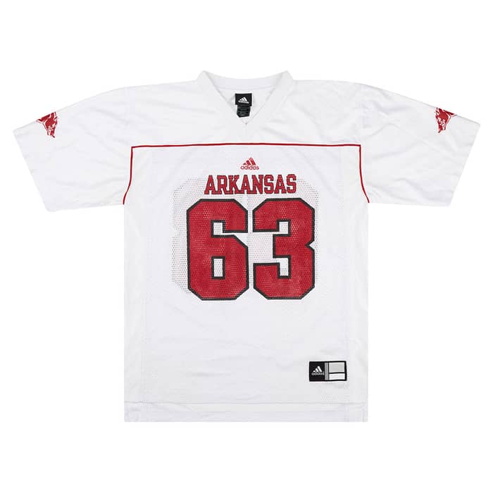 2009 Arkansas Razorbacks Pearce #63 adidas Jersey (Away) M
