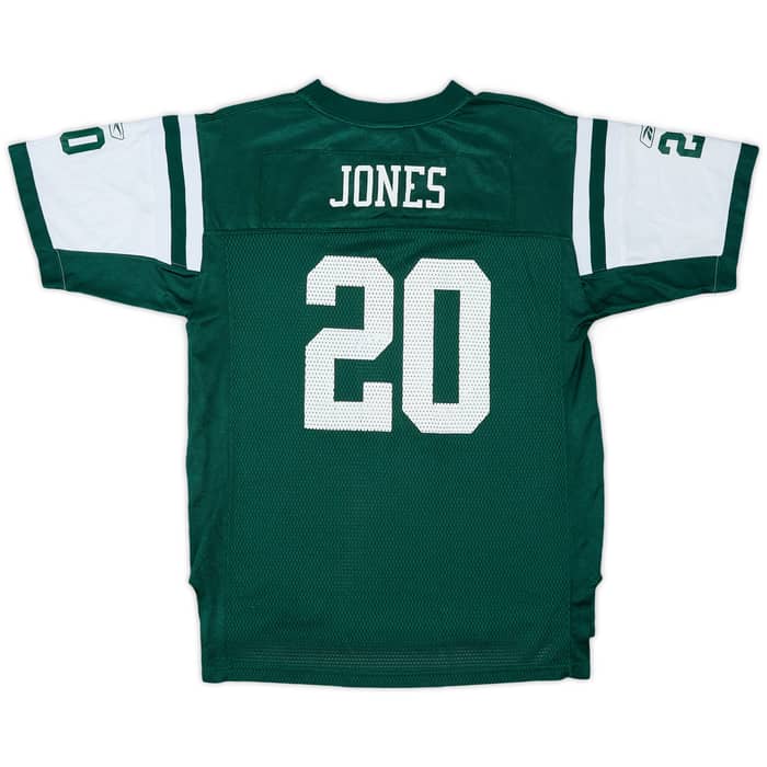 2008-09 New York Jets Jones #20 Reebok On Field Home Jersey - 7/10 - (XL.Boys)