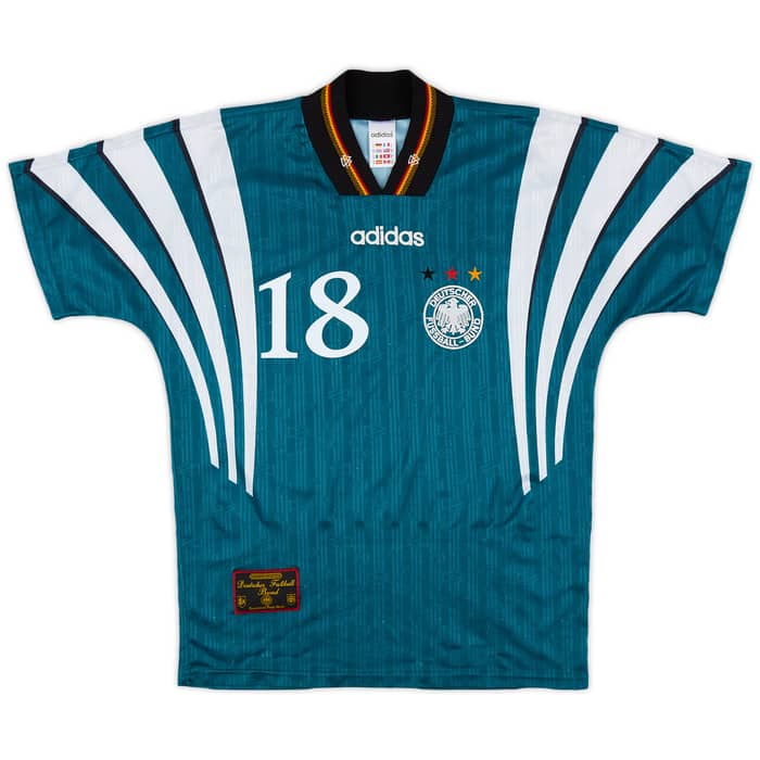 1996-98 Germany Away Shirt Klinsmann #18 - 7/10 - (S)