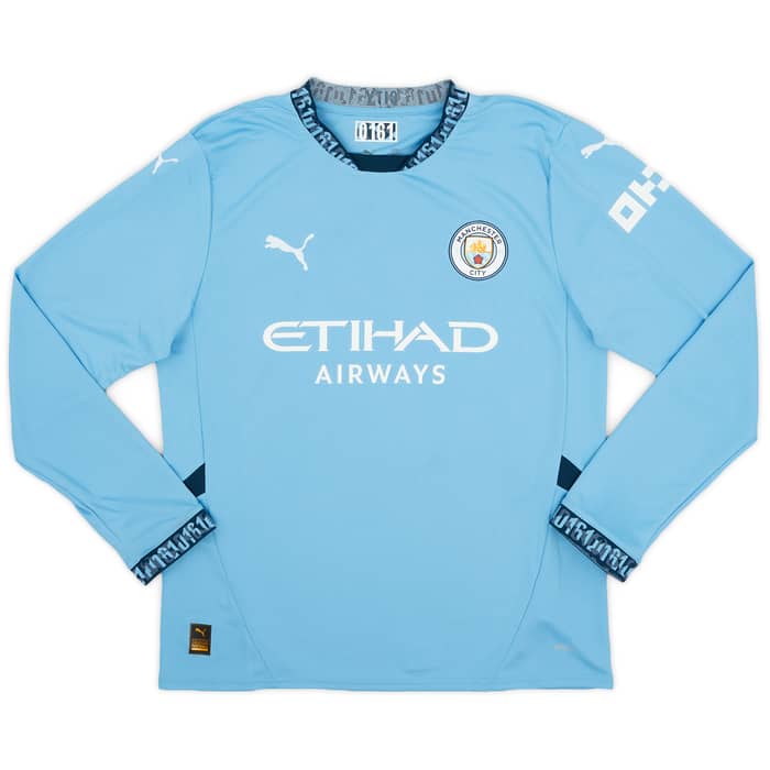 2024-25 Manchester City Home L/S Shirt Haaland #9 - 10/10 - (L)