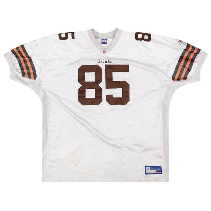 2002-03 Cleveland Browns Johnson #85 Authentic Reebok Jersey (Away) 4XL