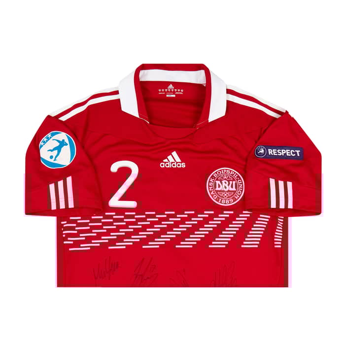 2011 Denmark U-21 Match Issue European Championship Signed Home Shirt Randrup #2