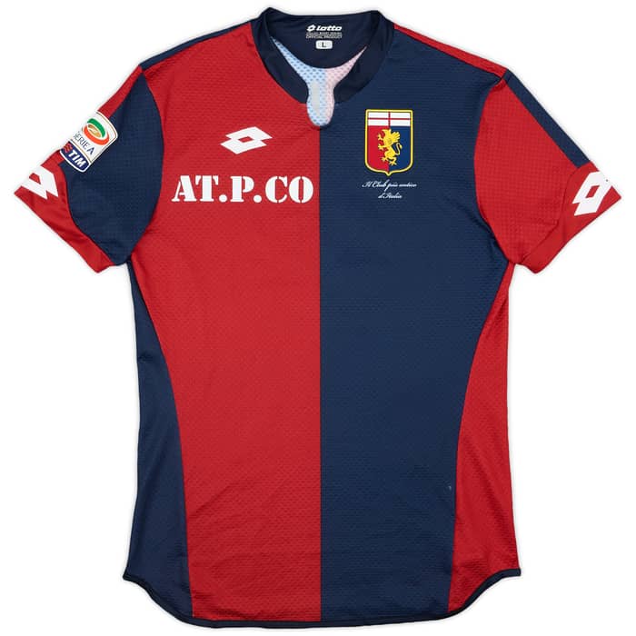 2015-16 Genoa Match Issue Home Shirt Cerci #11