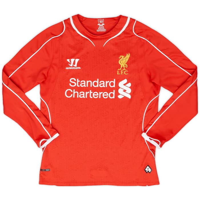 2014-15 Liverpool Home L/S Shirt - 8/10 - (M.Boys)