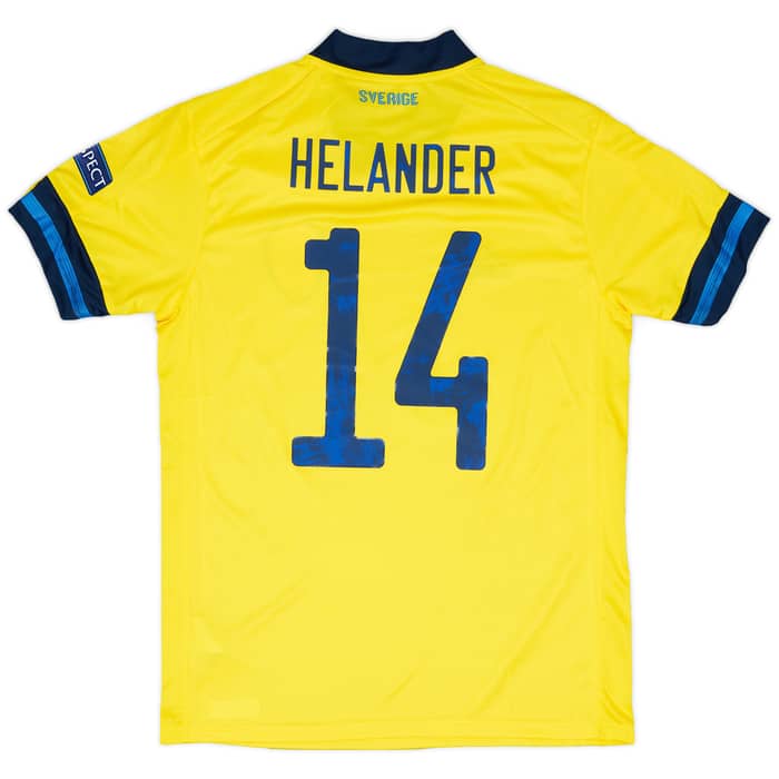 2021 Sweden Player Issue Nations League Home Shirt Helander #14
