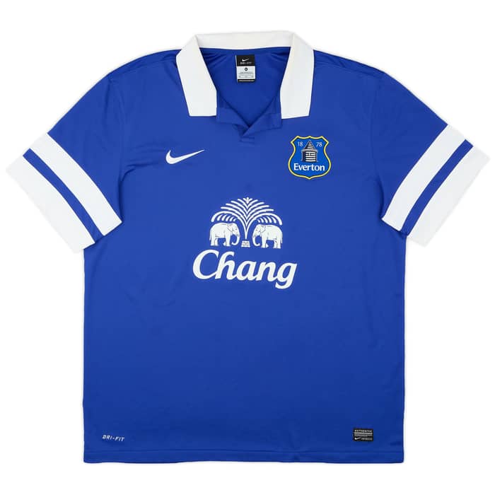 2013-14 Everton Home Shirt Oviedo #8 - 9/10 - (XL)