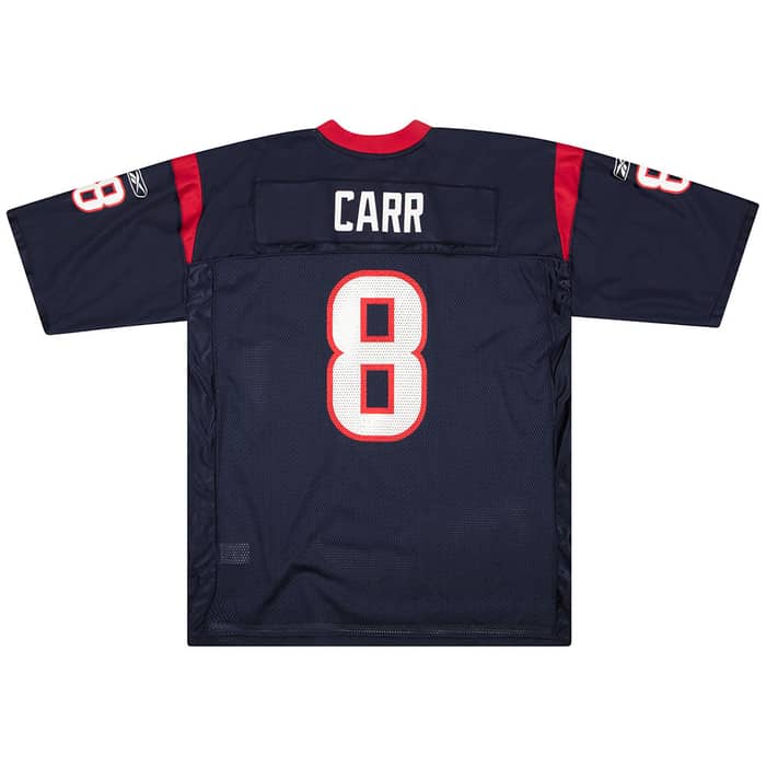 2002-04 Houston Texans Carr #8 Reebok On Field Jersey (Home) XL