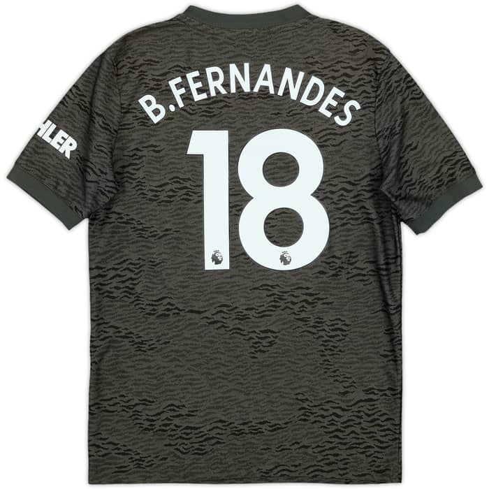 2020-21 Manchester United Away Shirt B.Fernandes #18 - 10/10 - (S.Boys)
