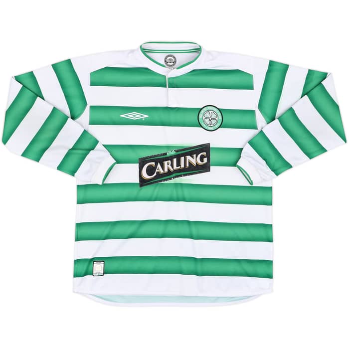 2003-04 Celtic Home L/S Shirt - 5/10 - (M)
