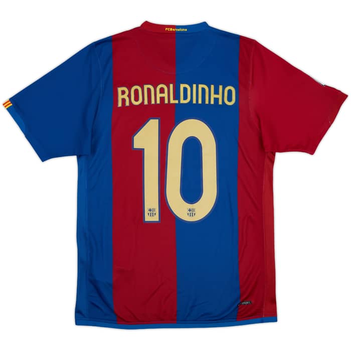 2006-07 Barcelona Home Shirt Ronaldinho #10 - 8/10 - (S)