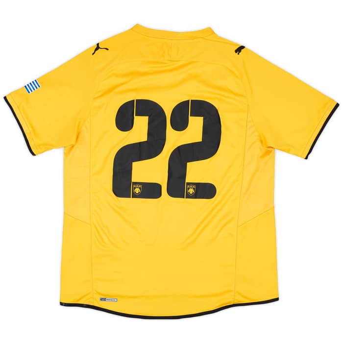 2010-11 AEK Athens Match Issue Home Shirt #22