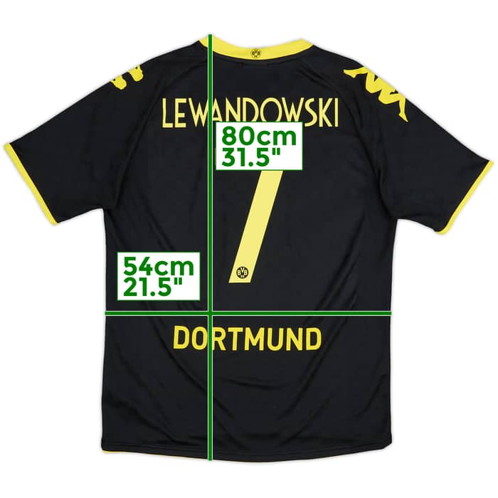 2010-11 Borussia Dortmund Away Shirt Lewandowski #7 - 7/10 - (XL)