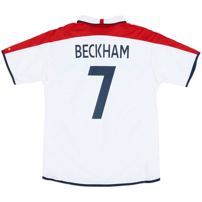 2003-05 England Home Shirt Beckham #7 - 6/10 - (L)